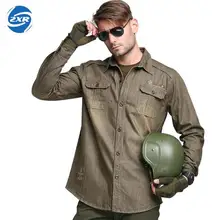 Zuoxiangru брендовая мужская тактическая Экипировка быстросохнущая Военная Рубашка дышащая эластичная ткань с длинным рукавом армейская рубашка