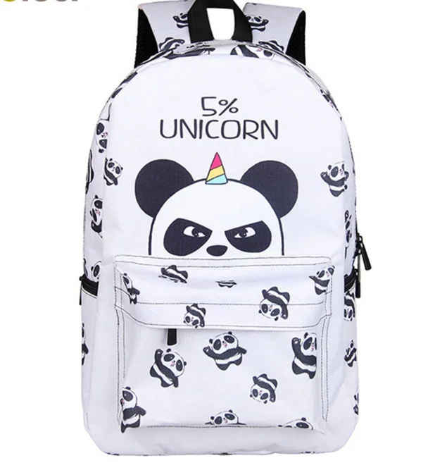 17 дюймов панда рюкзак для девочек-подростков ноутбук Mochila Feminina Unicorn студенческий школьный рюкзак женские дорожные сумки