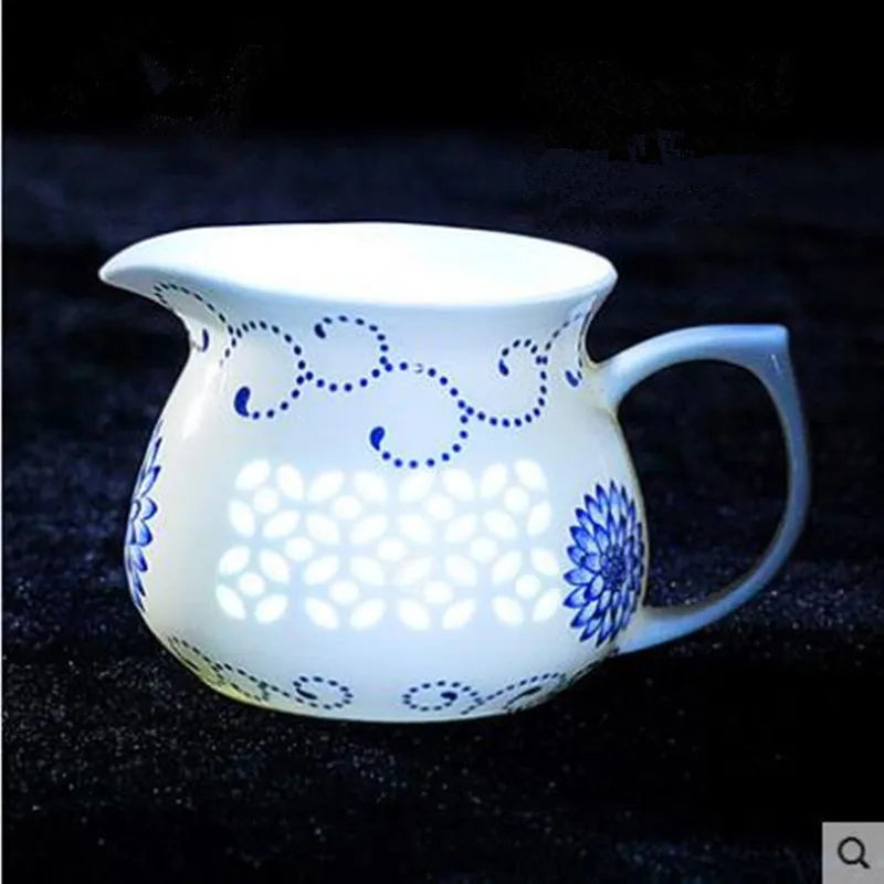Ярмарка чашка синий и белый чайник, костяного фарфора GaiWan, Chahai, фарфор фильтр кружка, чайный сервис
