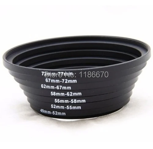11x55 мм до 37 46mm 49mm 52mm 58mm 62mm 67mm 72mm 77mm 82mm 55 46 52 58 77 82 металлическое переходное кольцо для