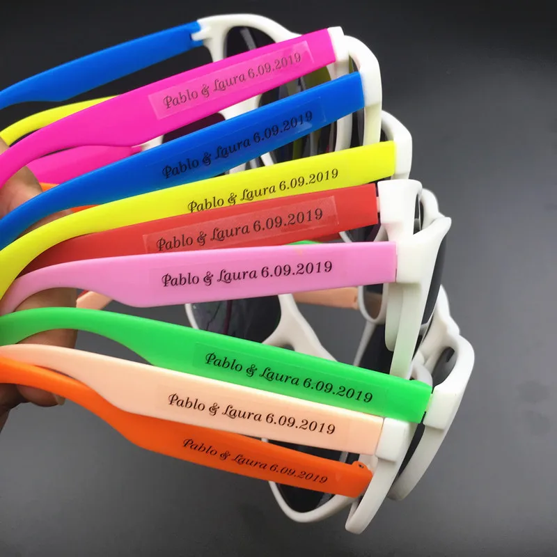 Wedding Anniversary Birthday Props Return Gifts for Guests Classic Personalized Party Sunglasses UV Protection 24-60 Pairs/Lot
