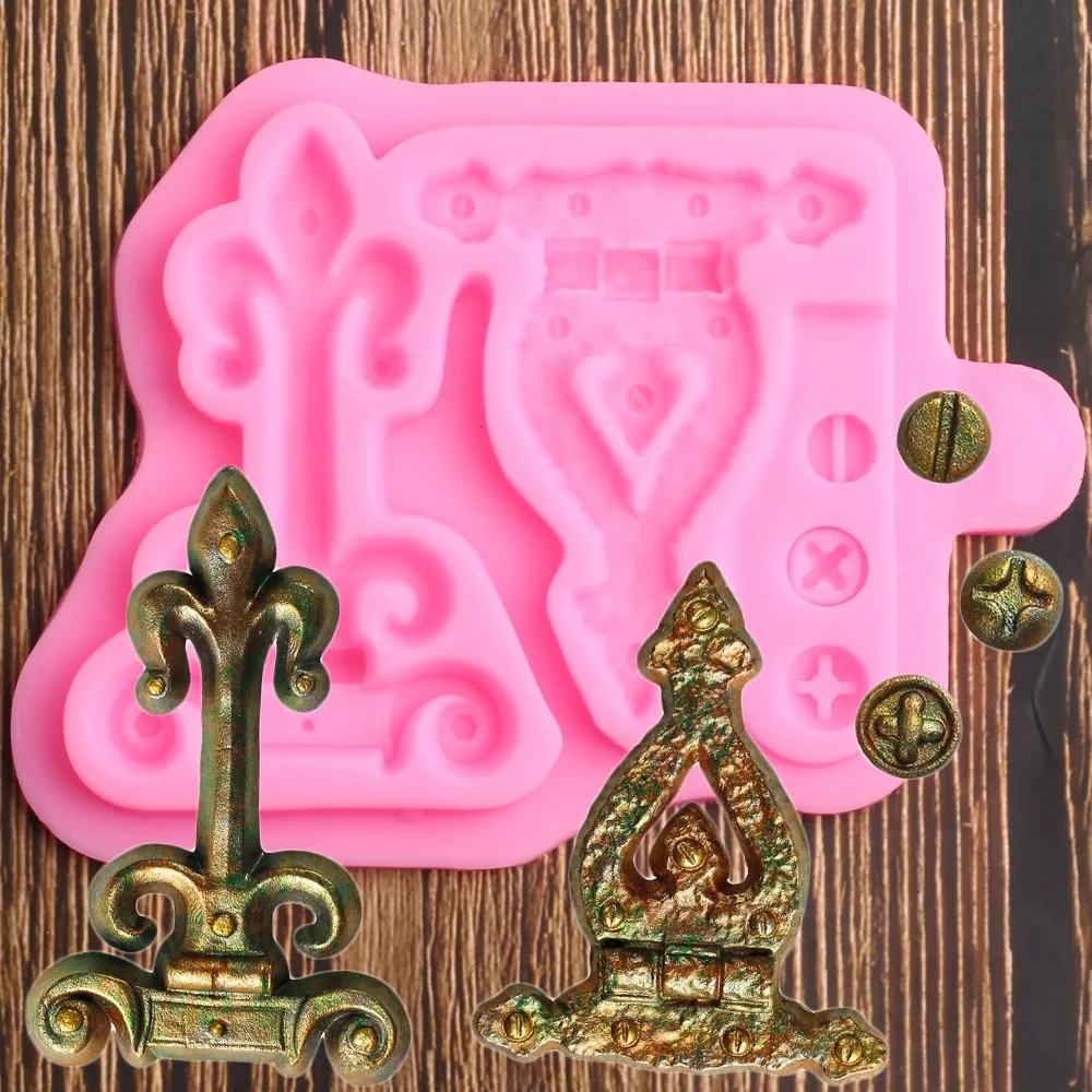 

3D Hinges Screws Mould Cake Decorating Tools Fondant Chocolate Candy Gumpaste Mold Silicone Molds Sugarcraft Baking Moulds