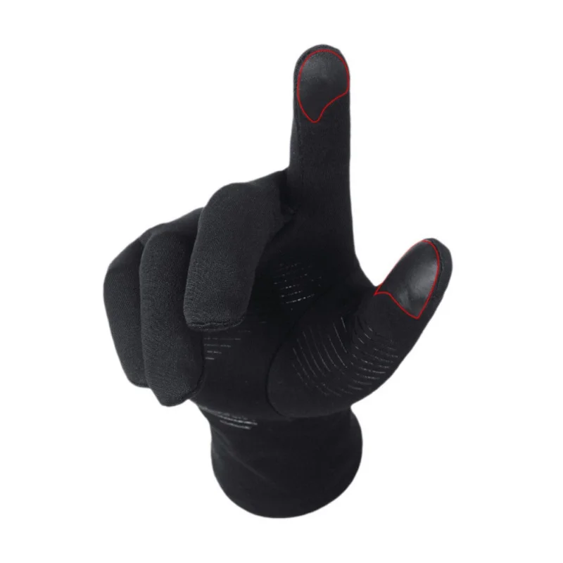 Теплые зимние велосипедные перчатки для женщин и мужчин, теплые велосипедные перчатки с сенсорным экраном, ветрозащитные длинные перчатки черного цвета, TX005
