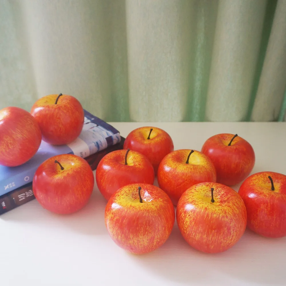 MOOCHUNG поддельные зеленые яблоки искусственное пластиковое яблоко кухонные украшения вечерние домашний Свадебный декор Обучающие игрушки 8,5*8 см