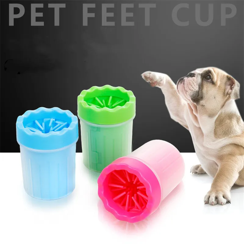 

New Pet Cats Dogs Foot Clean Cup For Dogs Cats Cleaning Tool Soft Plastic Washing Brush Paw Washer Pet Accessories for Dog