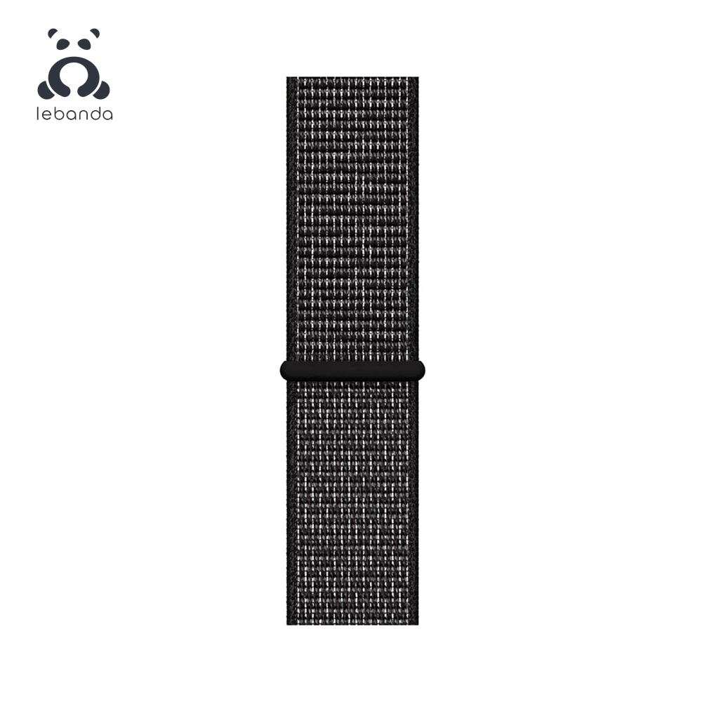 Lebanda Sport loop для apple watch 5, 4, 3, 2, 1, ремешок для iwatch 38, 40, 42, 44 мм, тканый нейлоновый ремешок, Аляска, синий - Цвет ремешка: R Black