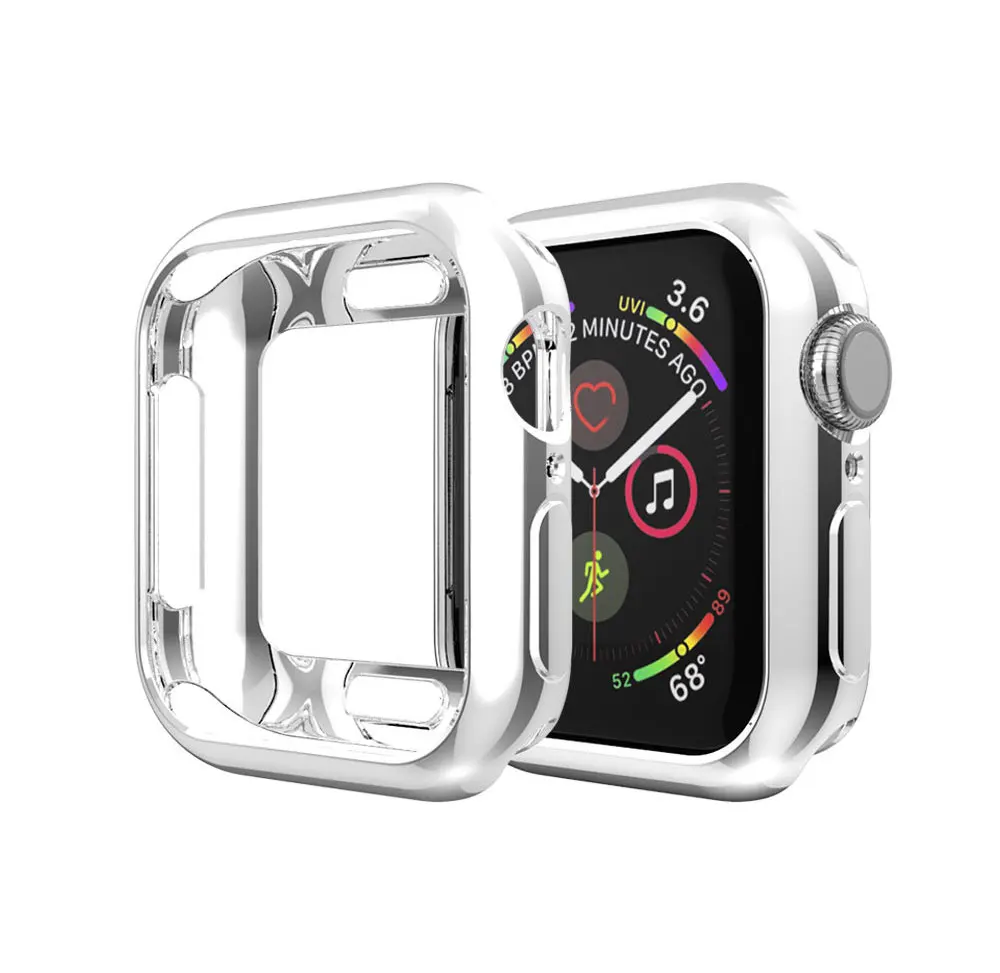 Защитный чехол для Apple Watch 4 3 42 мм 44 мм 360 градусов анти-осенний чехол iWatch band 38 мм 40 мм Tpu силиконовый защитный