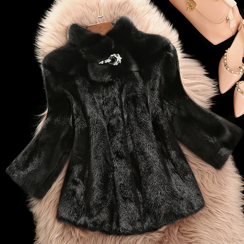 

Winter short mink fur coat female 2018 new whole water mink fur suede fur coat slim section MD7267