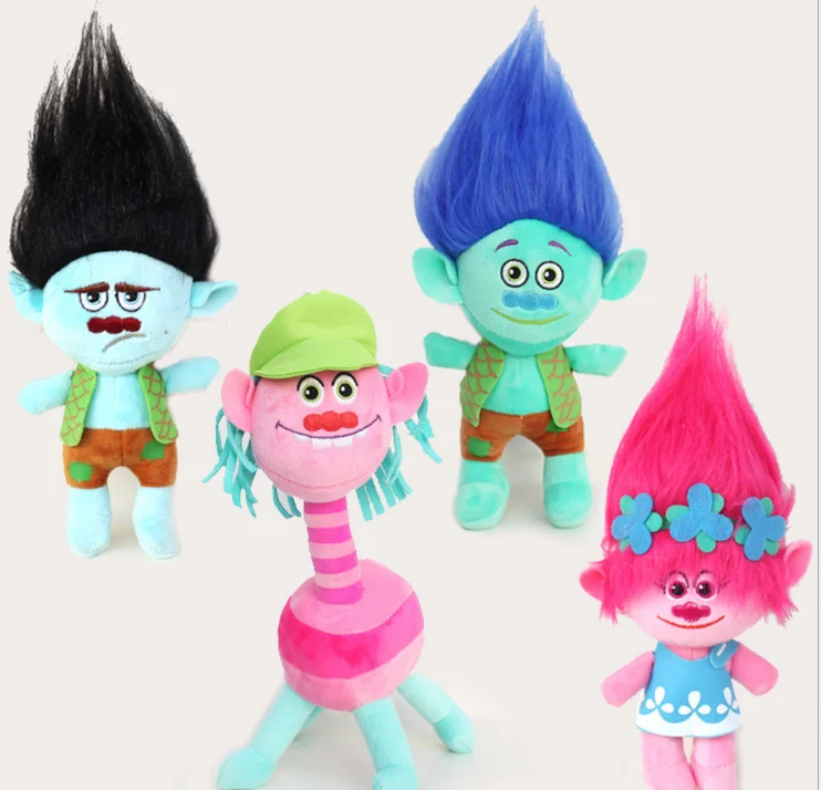 New 23cm Troll Plush Toy Poppy Branch Stuffed Cartoon Dolls Troll 