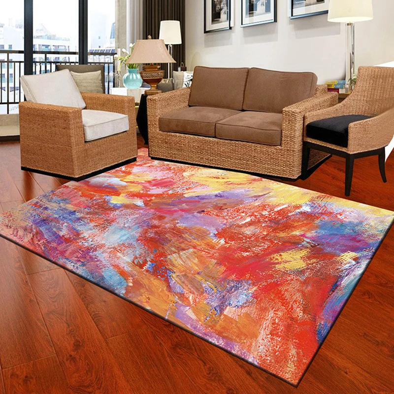 Zeegle Watercolor Carpets For Living Room Non-slip Kids Room Carpet Office Chair Floor Mats Flannel Bedroom Carpet Bedside Rugs Zeegle Watercolor Carpets For Living Room Non-slip Kids Room Carpet Office Chair Floor Mats Flannel Bedroom Carpet Bedside Rugs