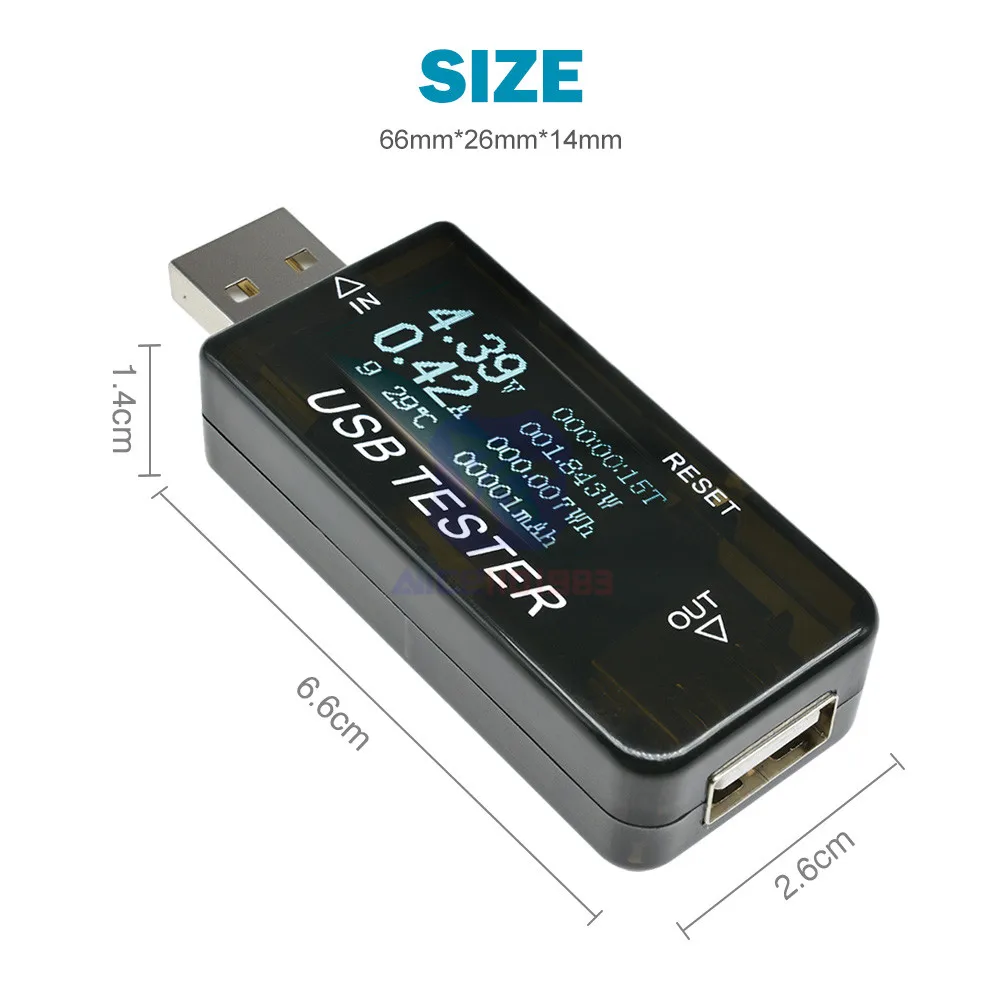 8-в-1 QC2.0 QC3.0 4-30 Ватт Электрический Мощность USB Ёмкость Напряжение тестер Измеритель величины тока монитор вольтметр Амперметр