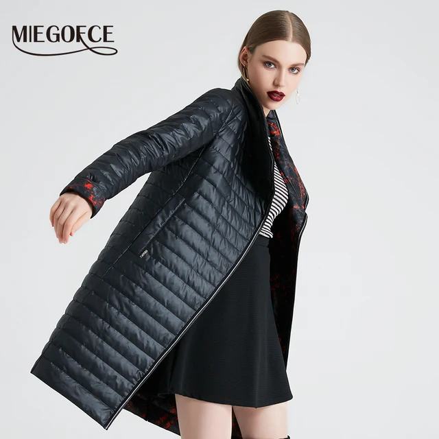 MIEGOFCE 2019 Весна и Осень Женское Пальто Высокого Качества с Шарф Парка Стеганая Ветрозащитная Теплая Куртка Новый Дизайн