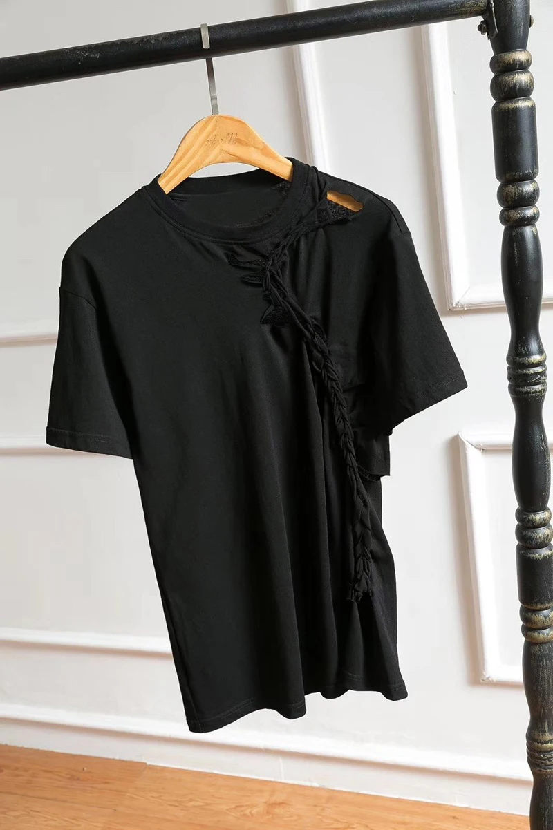 Couleur shirt 04 Rmsx Femmes T Tee 2 Mode Trou 3 SqYzt