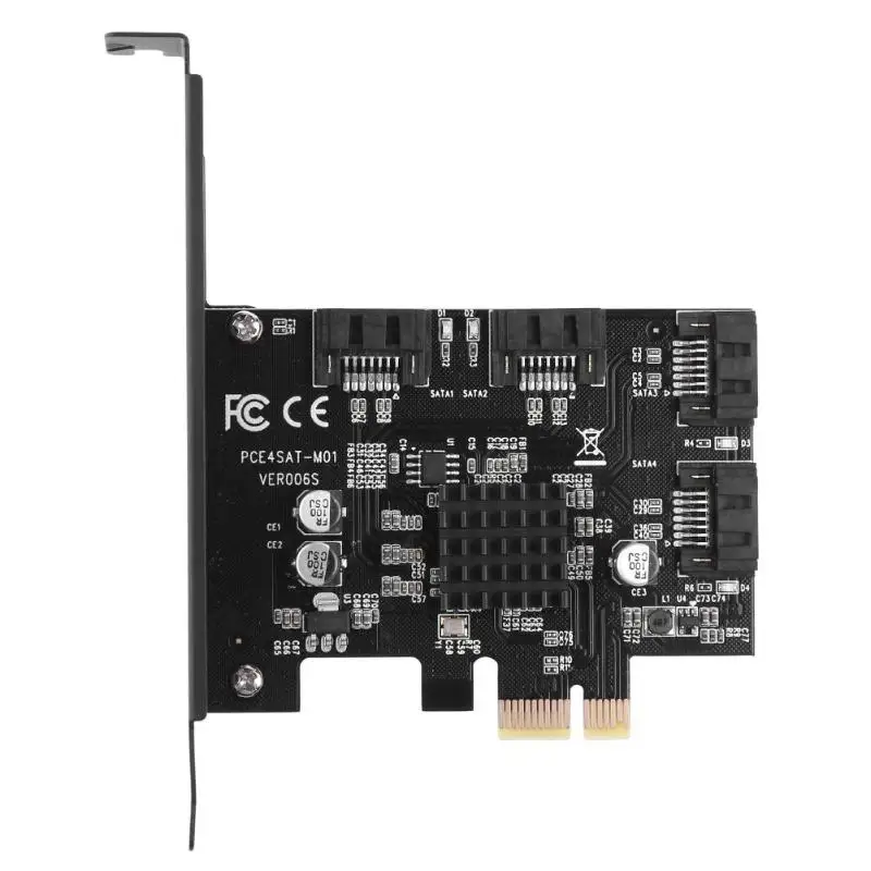 4 порта SATA 6G PCI Express контроллер карты PCI-e для SATA III 3,0 конвертер Поддержка низкопрофильный кронштейн SATA3 W/88SE9215 чип