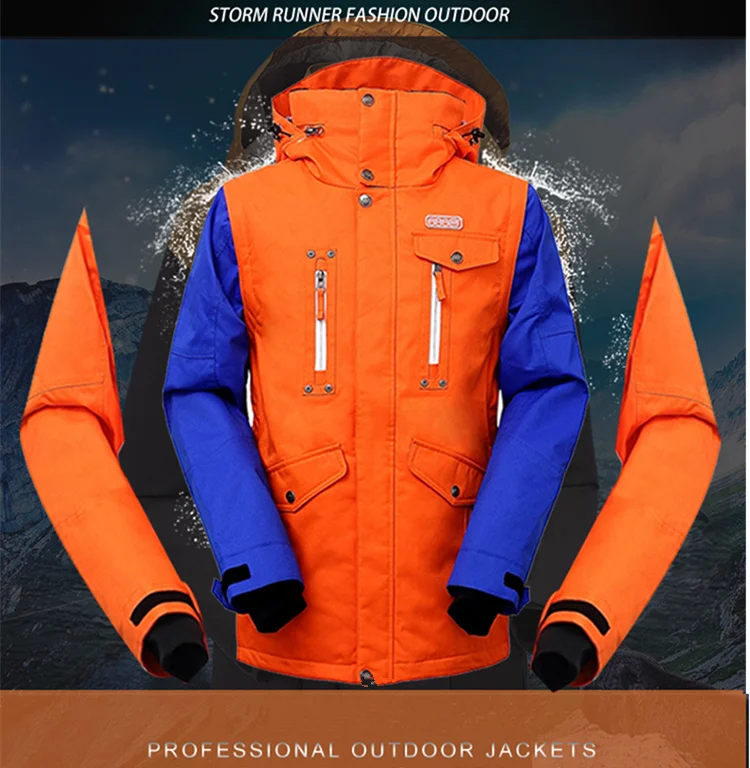 Бренд StormRunner, лыжные куртки, мужские куртки для сноубординга, теплая новая зимняя куртка, дышащая цветная камуфляжная Мужская лыжная куртка