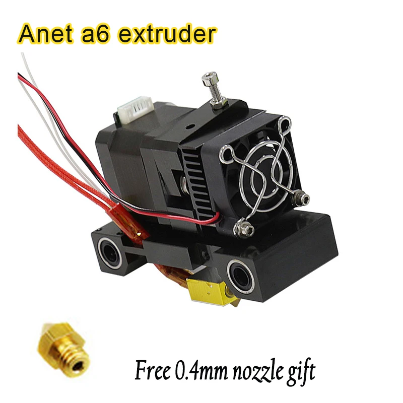 Anet A6 titan экструдер 3D принтеры части MK8 Бесплатная 2 шт. 0 4 мм насадки extrusor 1 75 нити 42