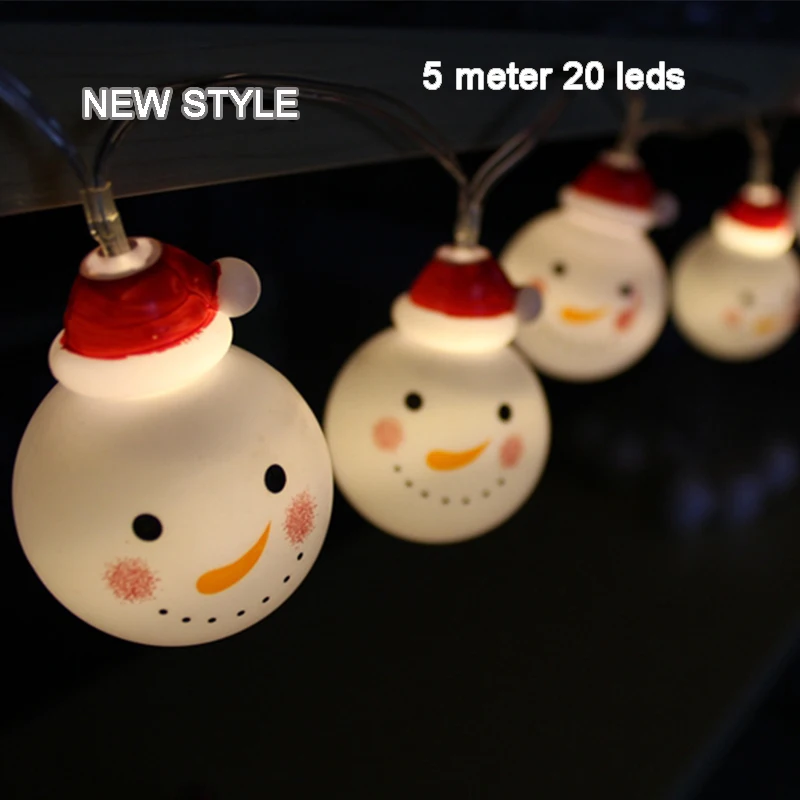 

led string lights snowman fairy led Christmas light guirlande lumineuse wedding luces led decoration navidad 5m 20led Ac110 220V