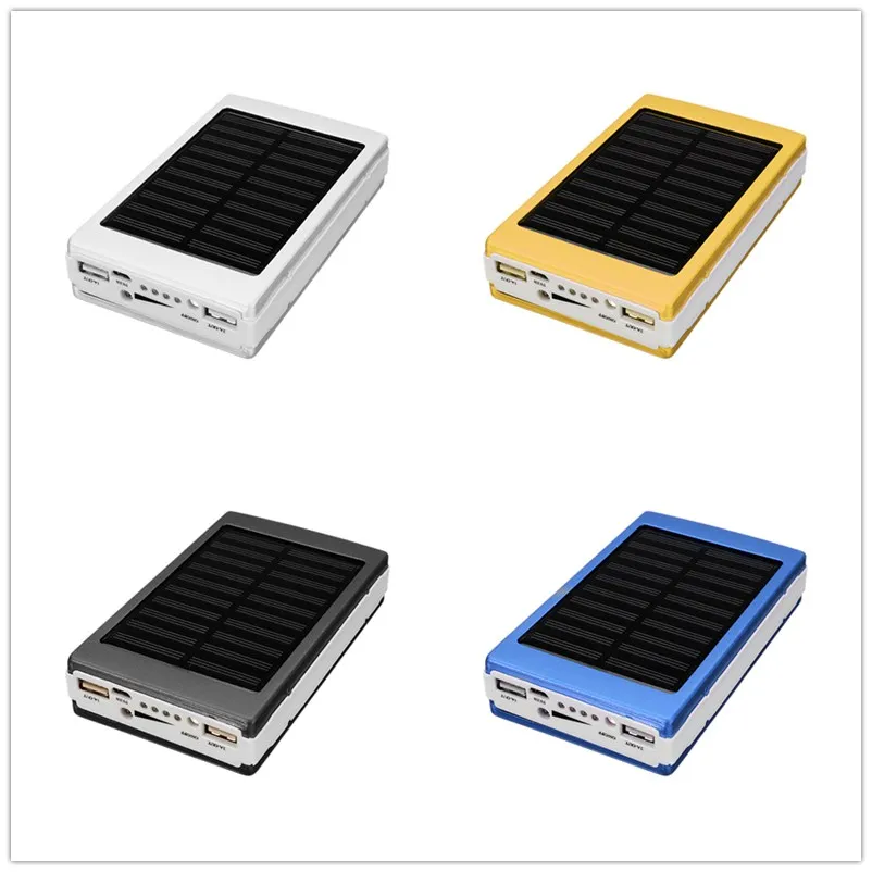 

New 5x18650 Powerbank Portable Pover Power Bank 18650 Solar Power Bank Case DIY Box Dual USB Kit Phone Charger Flashlight