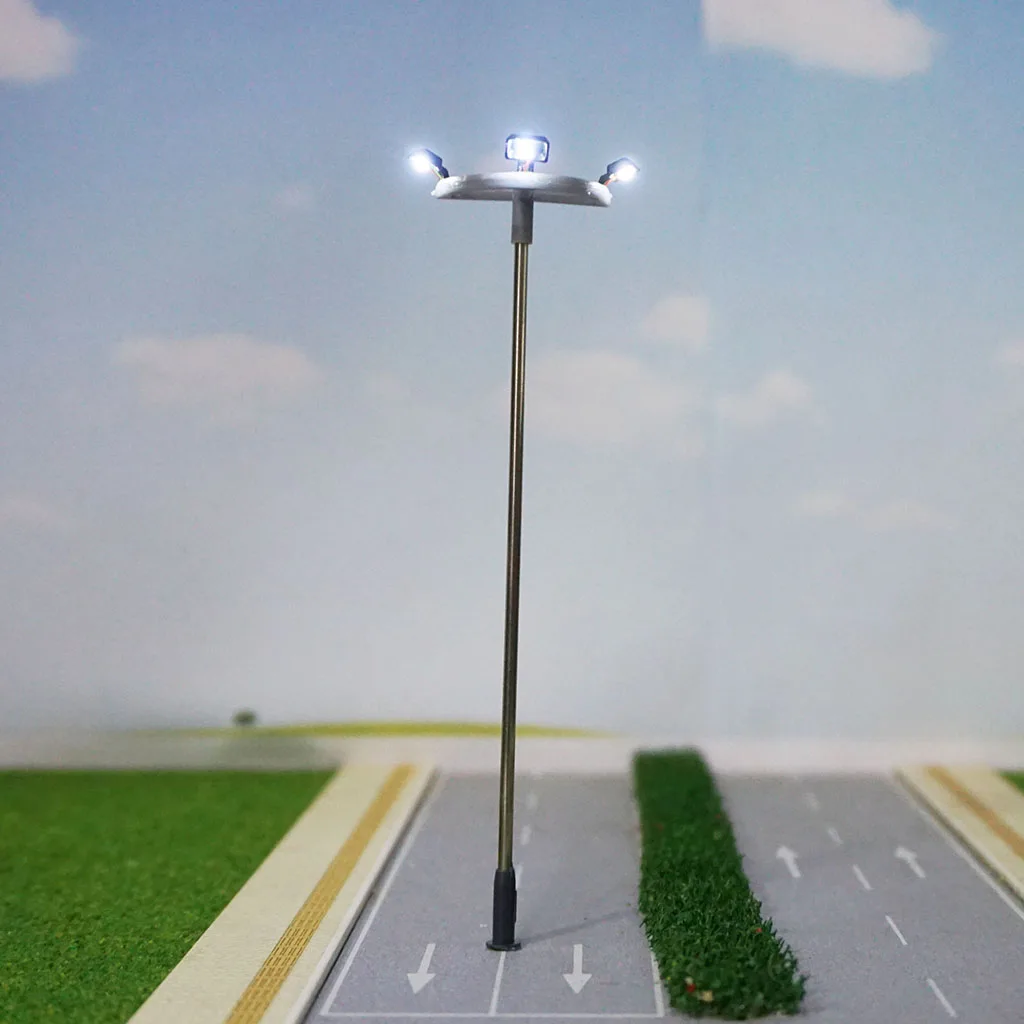 5pcs 1:100 Scale Model Lights Lamp for DIY Miniature Layout Street Sand Table Scene Accessory