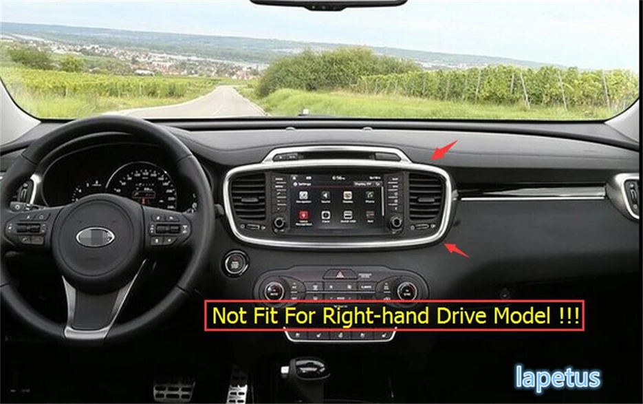 

For KIA Sorento L 2015 2016 2017 ABS Central Control Dash Air Condition AC Panel Frame Decoration Cover Trim 1 Piece