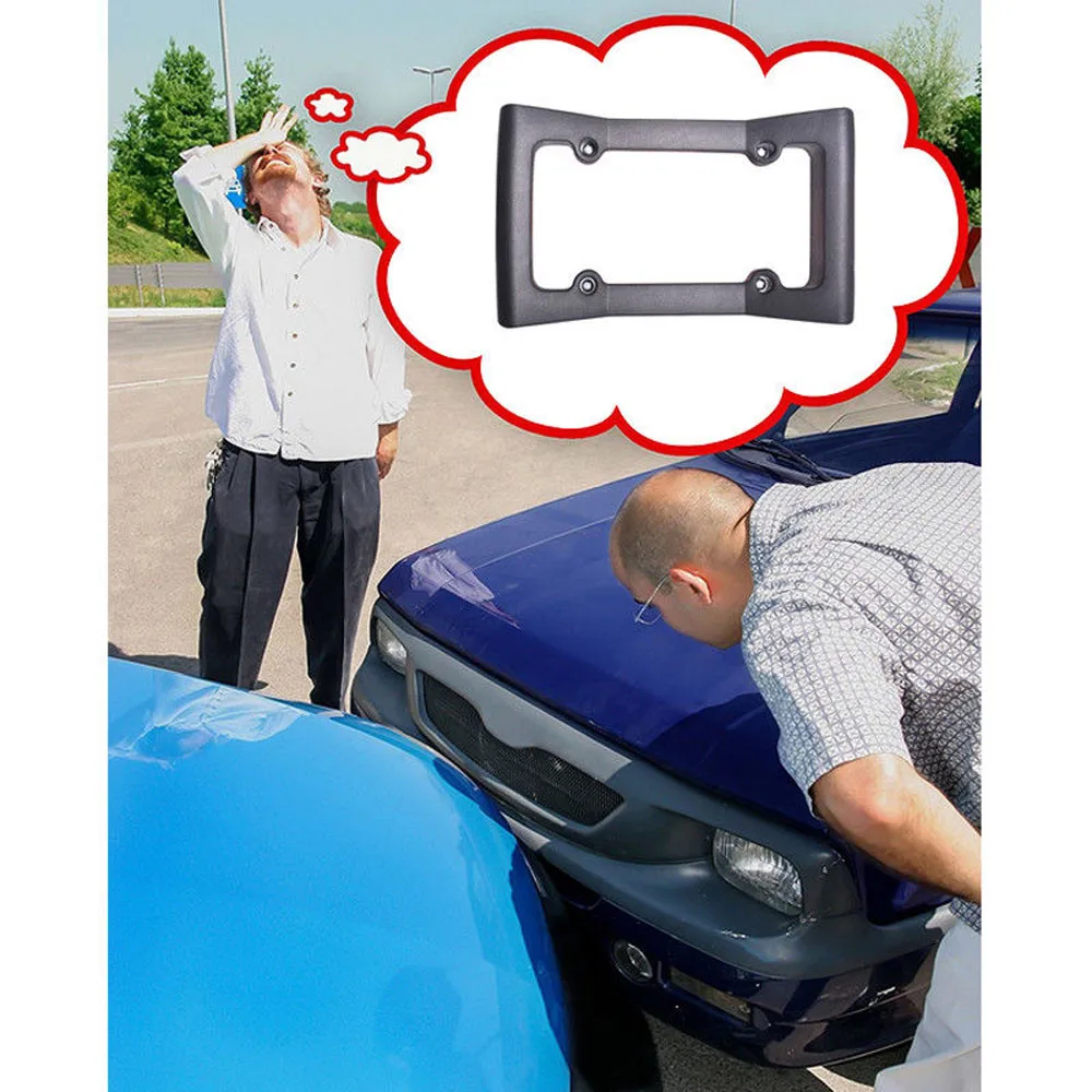 Автомобильный Черный Защитный чехол на передний бампер из этиленвинилацетата для номерного знака, защитный чехол для номерного знака автомобиля, защита переднего бампера из этиленвинилацетата# p4