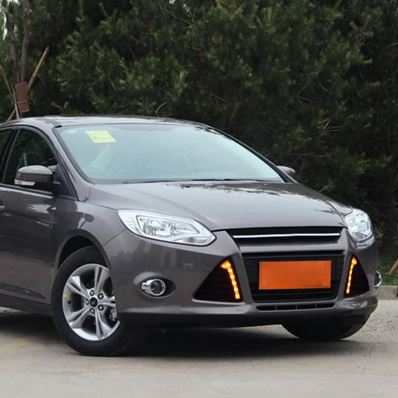 Hlxg 2 шт. для Ford Focus 3 2012 2013 2014 2015 автомобильный Стайлинг авто светодиодный дневные