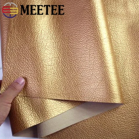 Meetee 50x139 см золотой искусственная кожа с узором Личи для самодельных сумок