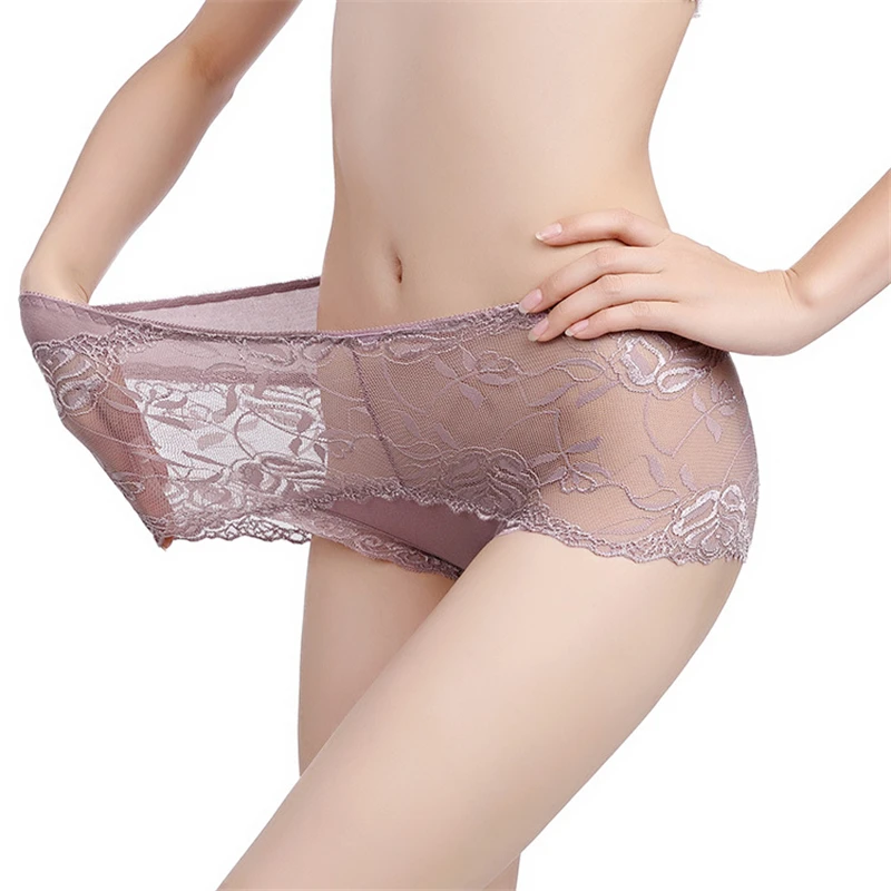 New sexy ladies panties high waist lace large size cotton bottom female briefs comfortable breathable quality underwear women
