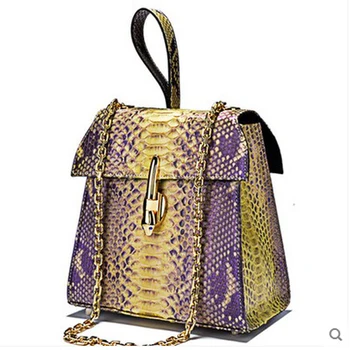 

jialante Python skin Female bag women handbag real crocodile leather small square bag fashion trend slanting small bag female