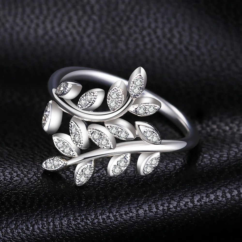 Jewelrypalace 925 Sterling Silver Olive Cubic Zirconia Statement Rings For Women Grandmother Daughter Beautiful Refined Ring
