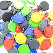100pcs 13.56MHz RFID Tag NFC Tags Keyfob MFS50 Re-writable IC Key