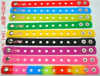 

Free Shipping 50 pcs Popular Colorful Wristband Silicone Promotion Gift Filled In Color Bracelet B-901