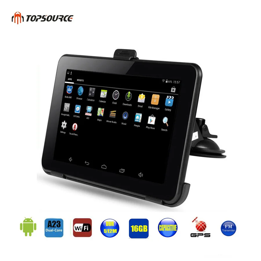 

TOPSOURCE Car GPS Navigation HD 7 inch Android Truck Navigator 16GB WiFi Tablet PC Navitel North/South American Europe Maps