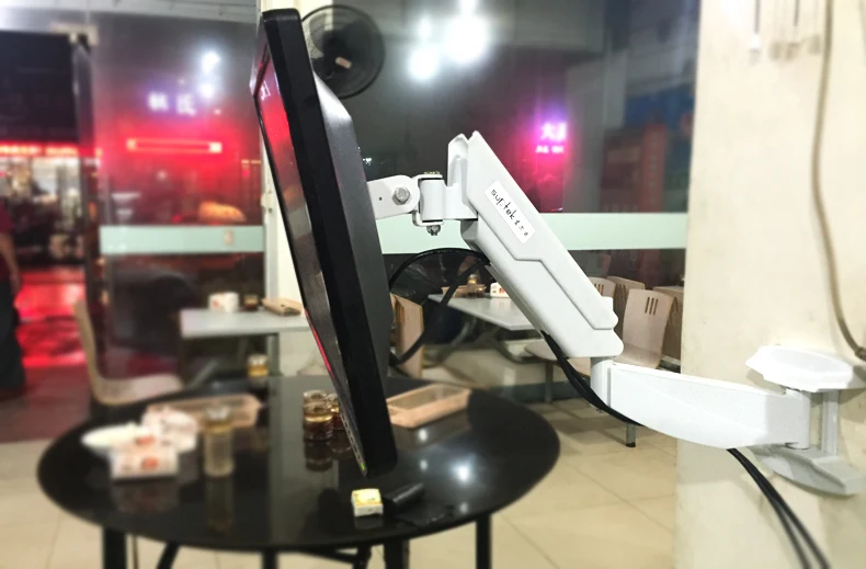 

Free shipping 19-27 inch Retractable 360 Rotating LCD Rack LED TV Mount Brackets Arm Type Gas Spring Adjustable LCD mount