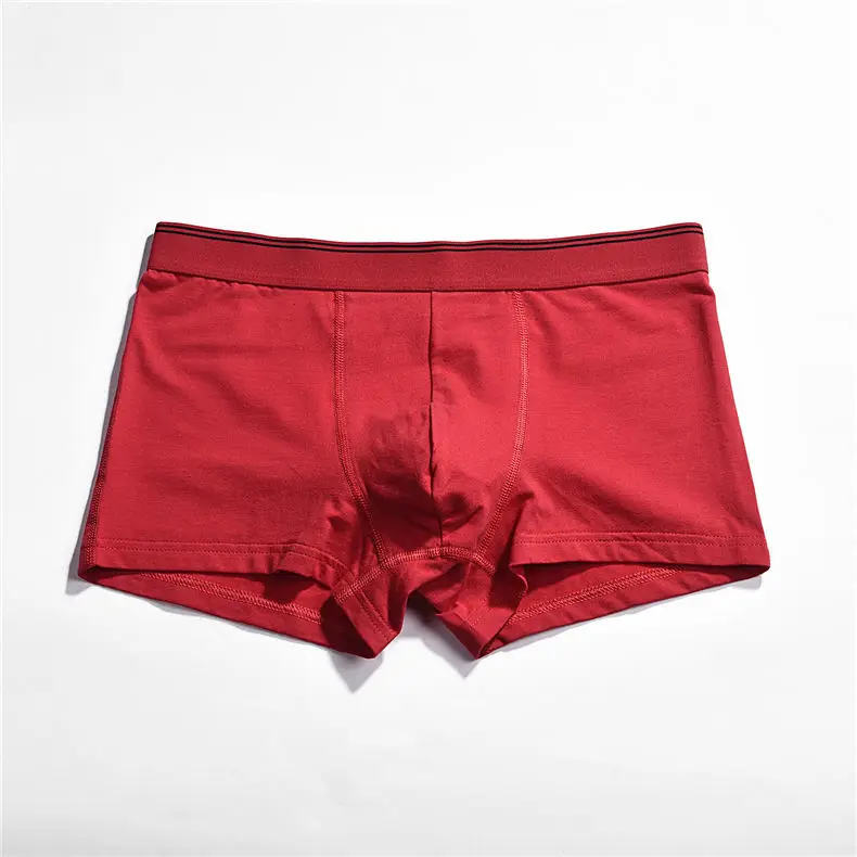 Brand MuLS 3Pcs Lot 6Color Combed Cotton Men Boxers Shorts Breathable Male Underwear Boy Bodysuit Men Under Pant Puls Size S-3XL13