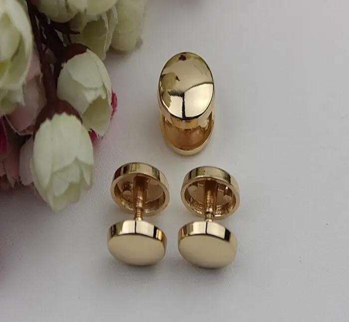 

(10 PCS/lot) diy hardware plating processing leather handbags remove screw diameter 1 cm barbell decorative accessories