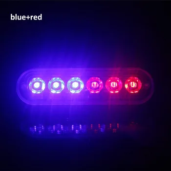 

6LED Car Slim Flash Light Bar Waterproof Vehicle Emergency Warning Strobe Lamp 12V 24V Multifold Flashing Modes for Truck 18W