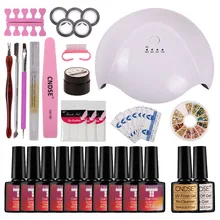 CNDSE Nail Kit Dryer 36W UV LED Lamp&UV Gel Varnish Polish Top Base Coat Manicure Tool 5/10 Color Nail Polish For Nail sets цена CNDSE Nail Kit Dryer 36W UV LED Lamp&UV Gel Varnish Polish Top Base Coat Manicure Tool 5/10 Color Nail Polish For Nail sets цены онлайн