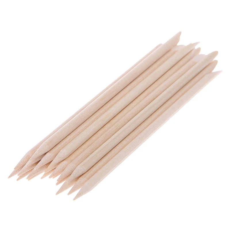 

20Pcs Orange Wood Sticks for Nail Art Cuticle Pusher Remover Manicure Tool