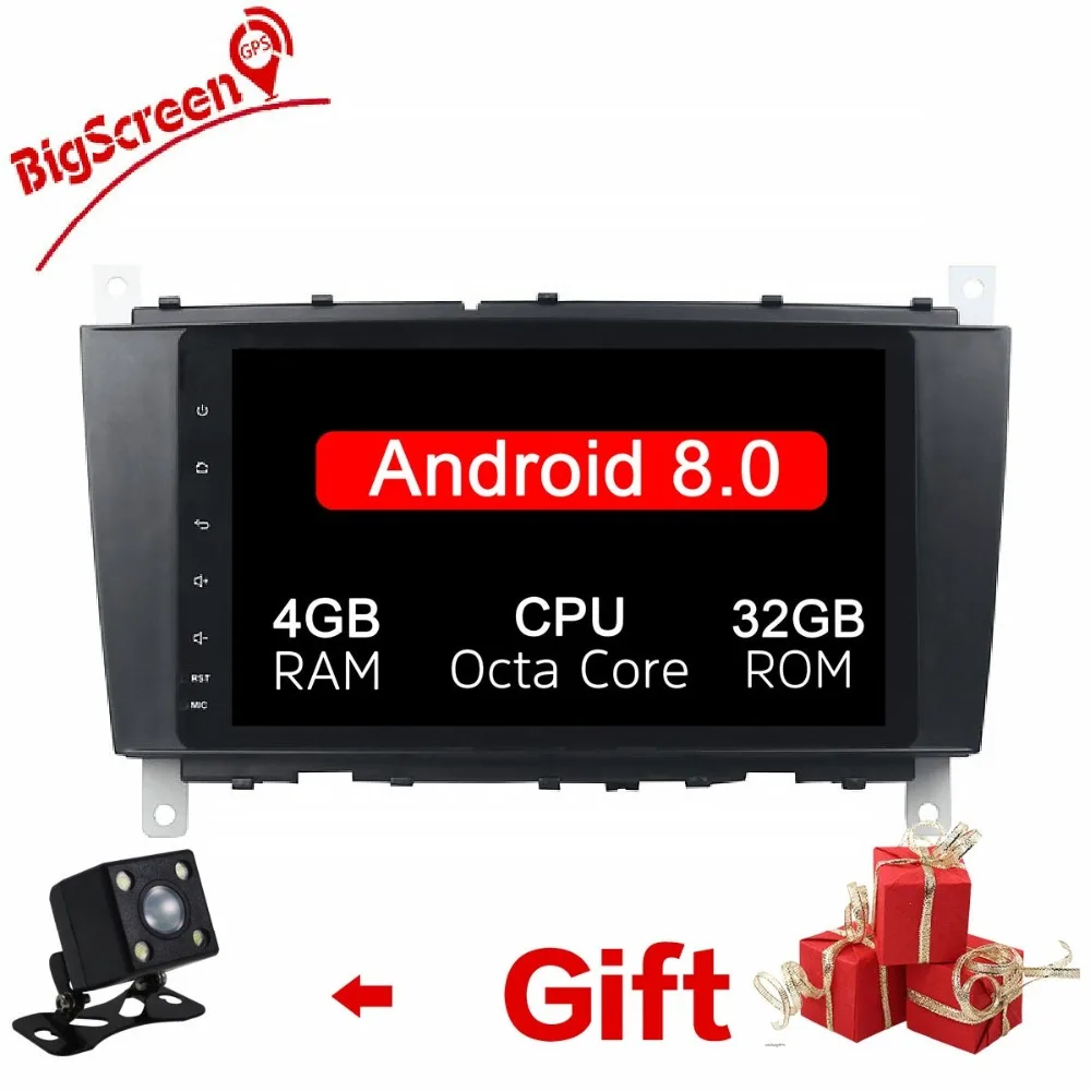 2 Din Android 8 0 ОЗУ 4 Гб + 32 ядер автомобильное радио GPS Navi для Mercedes Benz C-clascs CLC W203 2004-2007 C200