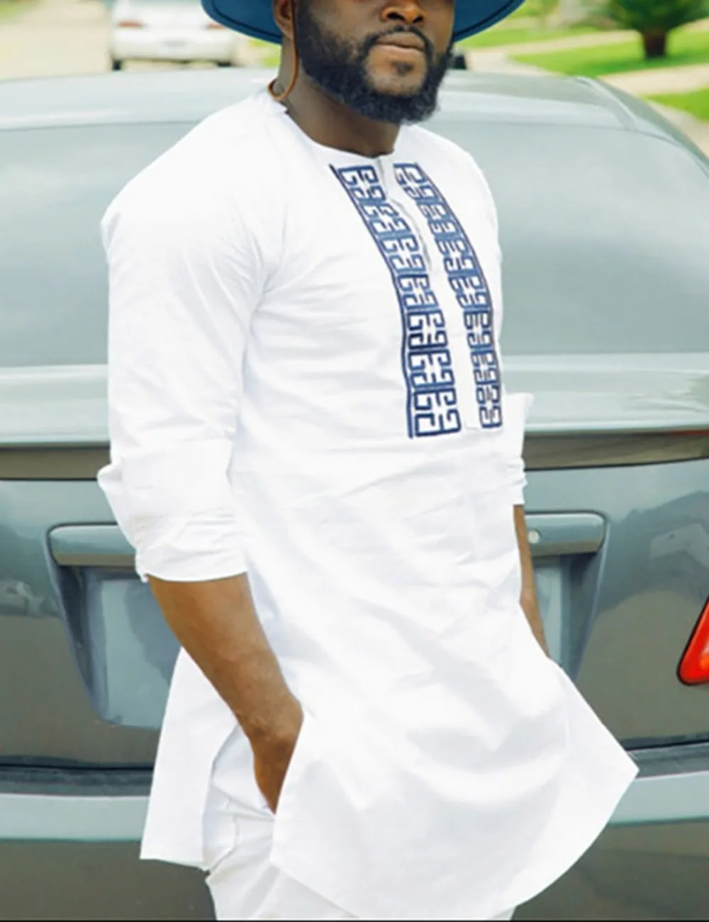 Fadzeco Новая африканская Дашики Мужская футболка с длинным рукавом с этническим принтом Модный Круглый вырез большой размер Повседневный Мужской Топ