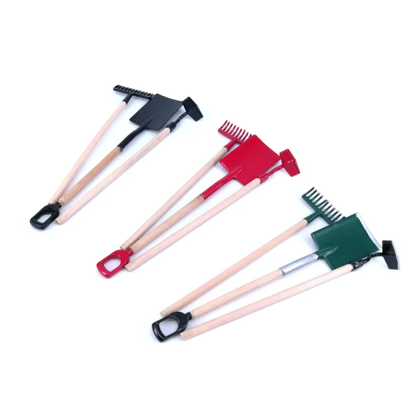 1 Set=3pcs Dollhouse Miniature 1:12 Farm Tools for Blyth ...