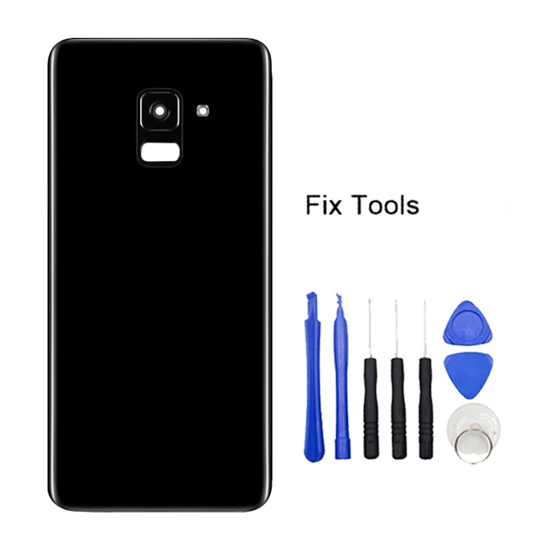 

1PCS For Samsung Galaxy A8 2018 A530 SM-A530F SM-A530DS Back Battery Cover Glass Housing Case+Camera Lens+Sticker+Tools