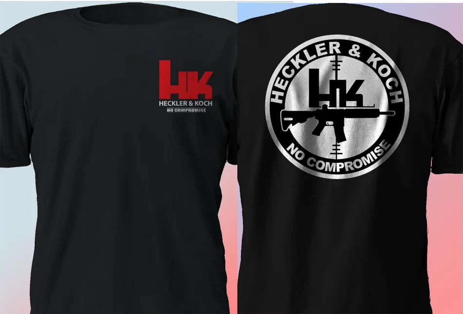 Новинка 2019 года модная черная футболка Hk Heckler &amp Koch Gun Двусторонняя с капюшоном |