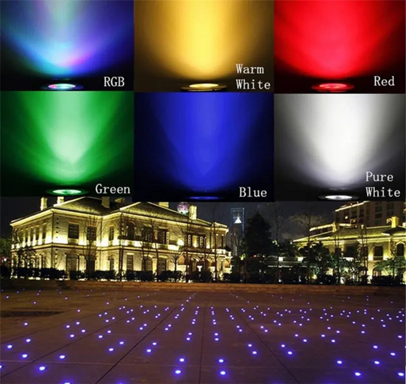 Conduziu a Luz Subterrânea à Prova Yrank Lote Lâmpadas Led Enterrado Inground 3 w Ac110v 220 v Dc12v Spotlight Iluminação Exterior Ip68 d' Água 8 Pçs - 14 High Quality Luzes e Iluminação