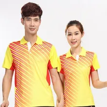 Футболка для бадминтона Мужская/Женская, с отворотом, с коротким рукавом, быстросохнущая одежда для настольного тенниса, рубашка для настольного тенниса, футболка для пинг-понга, спортивный костюм