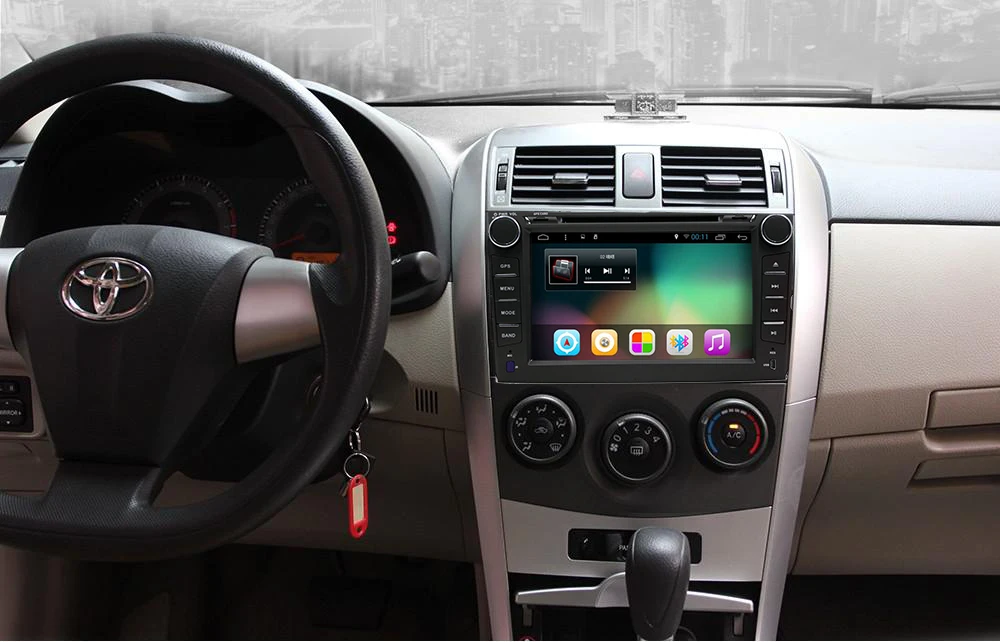 

Quad Core 1024*600 Android 7.1 Fit TOYOTA COROLLA 2001 - 2006 2007 2008 2009 2010 2011 Car DVD Player Navigation GPS Radio