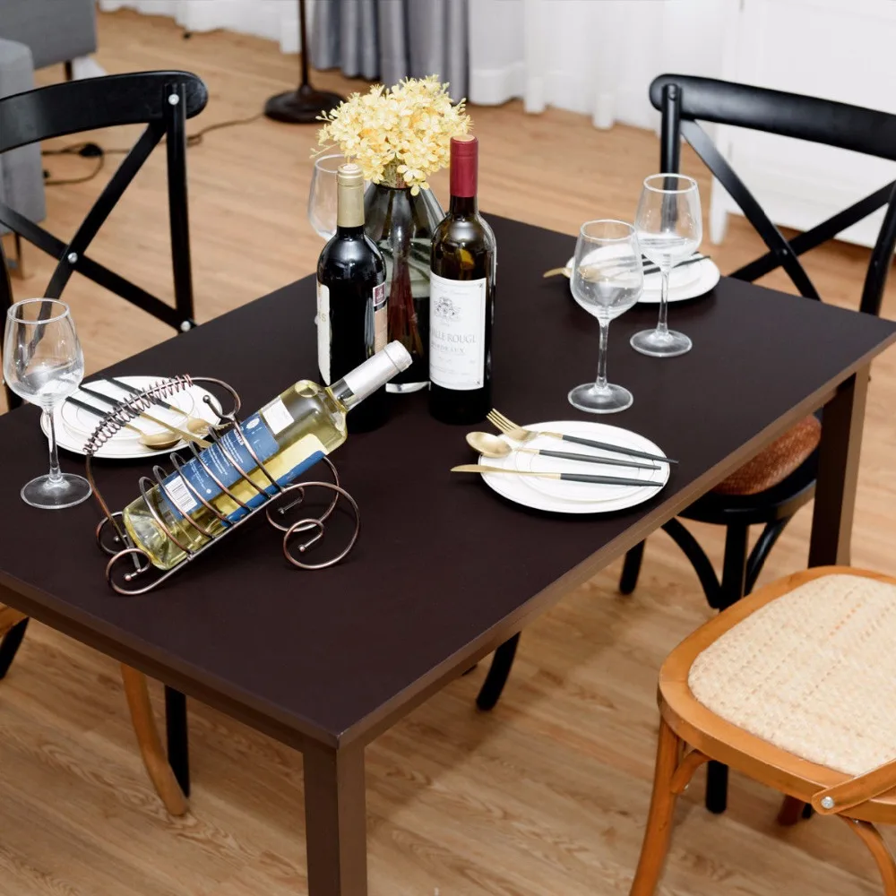 Giantex Modern Rectangle Dining Table Wooden Legs Kitchen Living Room Furniture Espresso Home Furniture HW58751