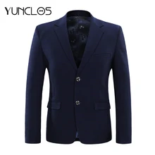YUNCLOS деловой мужской костюм Блейзер модный тонкий мужской костюм Повседневный Однотонный мужской блейзер мужской пиджак европейский размер