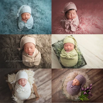 

2 pcs /set newborn photography prop Bowknot shaped cloth +cap multicolor baby shooting props